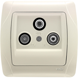 Carmen Beige Sat Socket Terminated (Sat-TV-Rd)