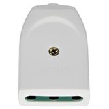 2P+E 16A P17 axial outlet white