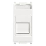 RJ11 phone jack 6/4 +cover white