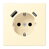 SCHUKO socket with USB charger LC32001 LC1520-15CA201