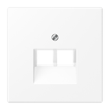 Centre pl.f.2-gang mod. jack sockets LS969-2UAWWM