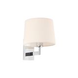 ARTIS CHROME WALL LAMP BEIGE LAMPSHADE