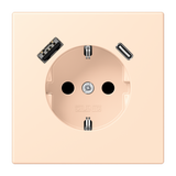 SCHUKO socket with USB charger LC32123 LC1520-15CA238