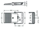 Floodlight / Projectors Lumena Plus 40 CLO (normal) Lens Grey ETDD 110W 15000lm 70 asym. mittelbreitstr. (AM19L) IP66 IK09 5 SDCM