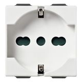 2P+E 16A universal outlet white