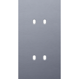 Twofold faceplate, vertical 71 mm centre distance, for double switch f