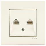 Karre Beige DATA+Numerical Phone Socket (CAT5+CAT3)