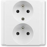 5512-2249 B1W Socket outlet double