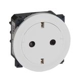 SOCKET 2P+E SCHUKO WHITE SURFACE