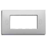 Self supporting frame, 4 module, GREY RAL7035 1 gang Grey - Chiara