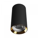 CHLOE VARIOSA GU10 SURFACE MOUNTED GU10 230V IP20 55x100MM BLACK / GOLD ROUND