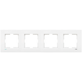 Karre Clean Accessory White Four Gang Frame