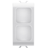 DOUBLE INDICATOR LAMP - OPAL - 1 MODULE - GLOSSY WHITE - CHORUSMART