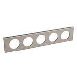 PLAQUE MATIERE 5 POSTES (10 MOD) NICKEL VELOURS