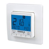 Clock thermostat as room controller, AC 230V, 1NO contact, 10 A, blue backlighting