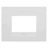 GEO PLATE - IN PAINTED TECHNOPOLYMER - 3 MODULES - SATIN WHITE - CHORUSMART