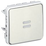 Switch Plexo IP 55 - 2-way with indicator - 10 AX - 250 V~  - modular - white