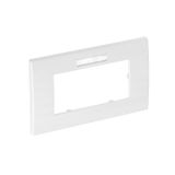 AR45-BF2 RW  Cover frame, Modul 45, 2-fold, 84x140mm, pure white Polycarbonate
