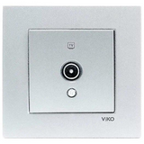 Novella Silver TV Socket Terminated