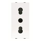 N2133 BL Italian 10A socket outlet - 1M - White