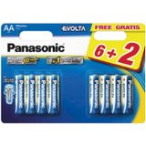 PANASONIC Evolta Alkaline LR6 AA BL6+2