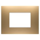 EGO PLATE - IN PAINTED TECHNOPOLYMER - 3 MODULES - GOLD - CHORUSMART