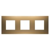 EGO INTERNATIONAL PLATE - IN PAINTED TECHNOPOLYMER - 2+2+2 MODULES HORIZONTAL - GOLD - CHORUSMART