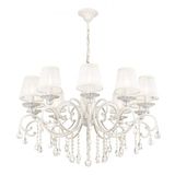 Elegant Grace Chandelier White with Gold