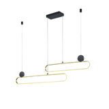 Grant LED pendant matt brass