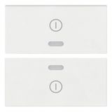 Two half-buttons 2M I/O symbols white