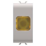 SINGLE INDICATOR LAMP - AMBER - 1 MODULE - NATURAL SATIN BEIGE - CHORUSMART