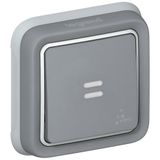 Push-button Plexo IP 55 - illuminated changeover - flush mounting - grey