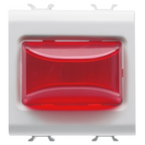 PROTRUDING INDICATOR LAMP - 12V ac/dc / 230V ac 50/60 Hz - RED - 2 MODULES - GLOSSY WHITE - CHORUSMART