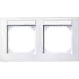 M-PLAN frame, can be labeled twice, horizontal installation, polar white