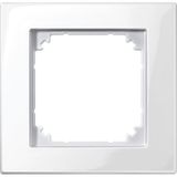 M-PLAN II frame, 1-gang, flush installation, polar white glossy