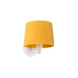 SAMBA WHITE WALL LAMP YELLOW RIBBONED LAMPSHADE ø2