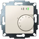 UP room controller, RAL1013 glossy 50x50, 5-30C, AC 230V, triac output, switchable 5 actuators each 3W, change-over input, TA 3.5K, LED displays