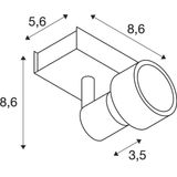 PURI 1 ceiling light, matt white, GU10, max. 50W