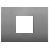 Classic plate 2centrM metal matt slate