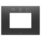 EGO SMART PLATE - IN PAINTED TECHNOPOLYMER - 3 MODULES - SATIN BLACK - CHORUSMART