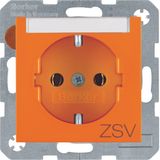 SCHUKO soc. out. "ZSV" imprint, S.1/B.3/B.7, orange glossy