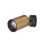 Black & Satin Gold Aluminium  LED GU10 1x10 Watt 220-240 Volt  IP20 Bulb Excluded   D: 5.7 H: 13 cm Rotating & Adjustable