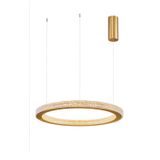 Triac Dimmable Antique Gold Brass   Aluminium & Acrylic  LED 60 Watt 230 Volt  3530Lm 3000K IP20  D: 60 H: 120 cm Adjustable Height