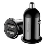 Car Charger 12-24V 2xUSB 4.8A, Black