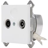 ATHENIS - TV/RF antenna socket, color: arctic white matt