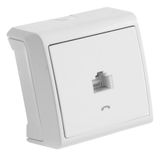 Vera White Numerical Phone Socket (CAT3)