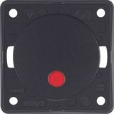 Ctrl on/off switch 2p impr "0", red lens, Integro - Design Flow/Pure, 