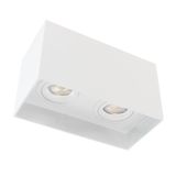 Clark Double Spotlight 2xGU10 Surface Mounted White