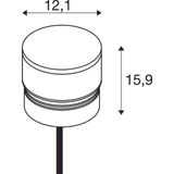 M-POL M Polehead, Lamp head, anthracite, 11W, 470/510lm, 2700/3000K, CRI90