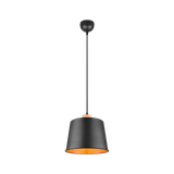 Harris pendant 1-pc E27 matt black/gold